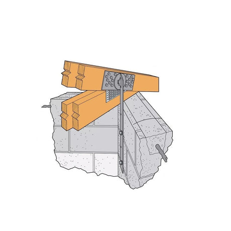 Simpson Strong-Tie FGTRHR Face-Mount Girder Tiedown Retrofit - Right Hip, Gray
