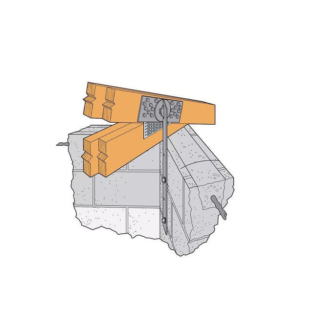 Simpson Strong-Tie FGTRHR Face-Mount Girder Tiedown Retrofit - Right Hip, Gray