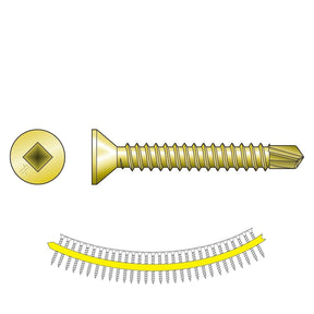 Simpson FHSD114S0818 Quik Drive Self-Drilling Wood-To-CFS Screw Yellow Zinc (2500 Pack)