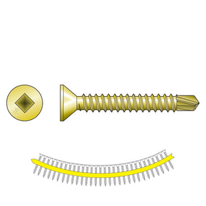 Simpson FHSD114S0818 Quik Drive Self-Drilling Wood-To-CFS Screw Yellow Zinc (2500 Pack)
