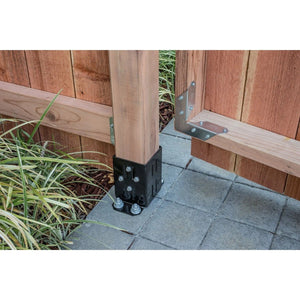 Simpson Strong-Tie FPBB44 None E-Z Base Black Powder-Coated Post Base for 4x4 - 3
