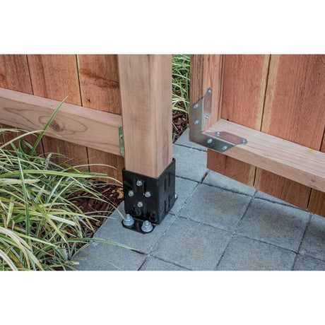 Simpson Strong-Tie FPBB44 None E-Z Base Black Powder-Coated Post Base for 4x4 - 3
