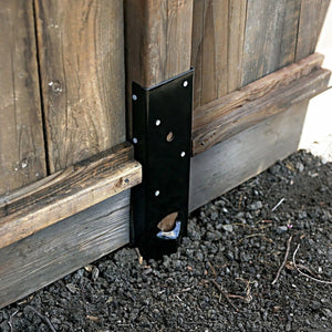 Simpson Strong-Tie FPBM44E None E-Z Mender (12-Gauge) Black Powder-Coated Mender Plate for 4x4 Wood Post - 2