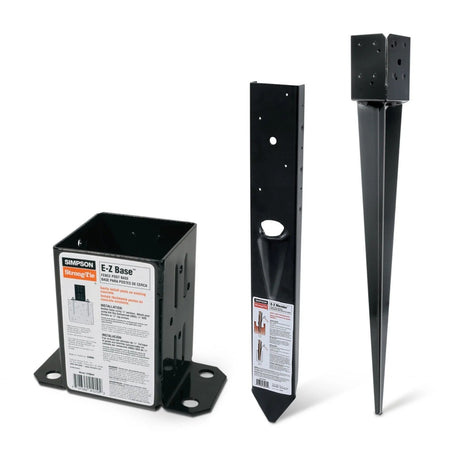 Simpson Strong-Tie FPBS44 None E-Z Spike Black Powder-Coated Post-Base Spike for 4x4 - 2