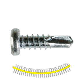 Simpson FPHSD34S1214 Quik Drive Flat Pan Head Framing-To-CFS Screw Zinc (2500 Pack)