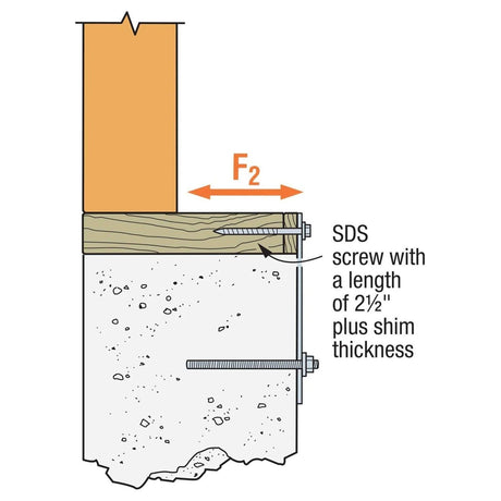 Simpson Strong-Tie FRFP (7" x 9") Flat Retrofit Foundation Plate - G90 Galvanized - 5