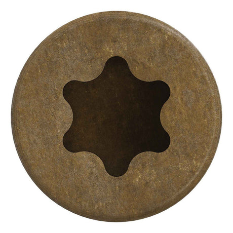 Simpson Strong-Tie FT07112MB (#7 x 1-1/2") Finish Trim Screw, Trim-Head, Tan Exterior-Grade Quik Guard Coating (4000 Pack) - 3