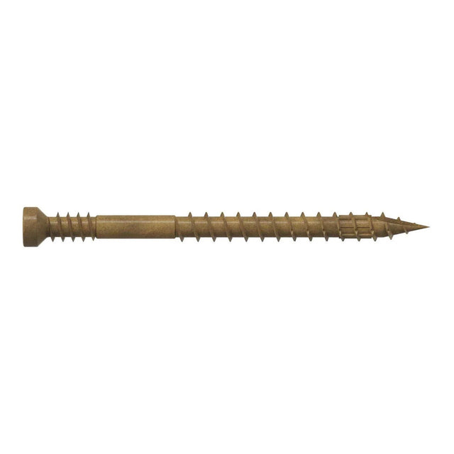 Simpson Strong-Tie FT07200MB (#7 x 2") Finish Trim Screw, Trim-Head, Tan, Quik Guard Coating (4000 Pack)