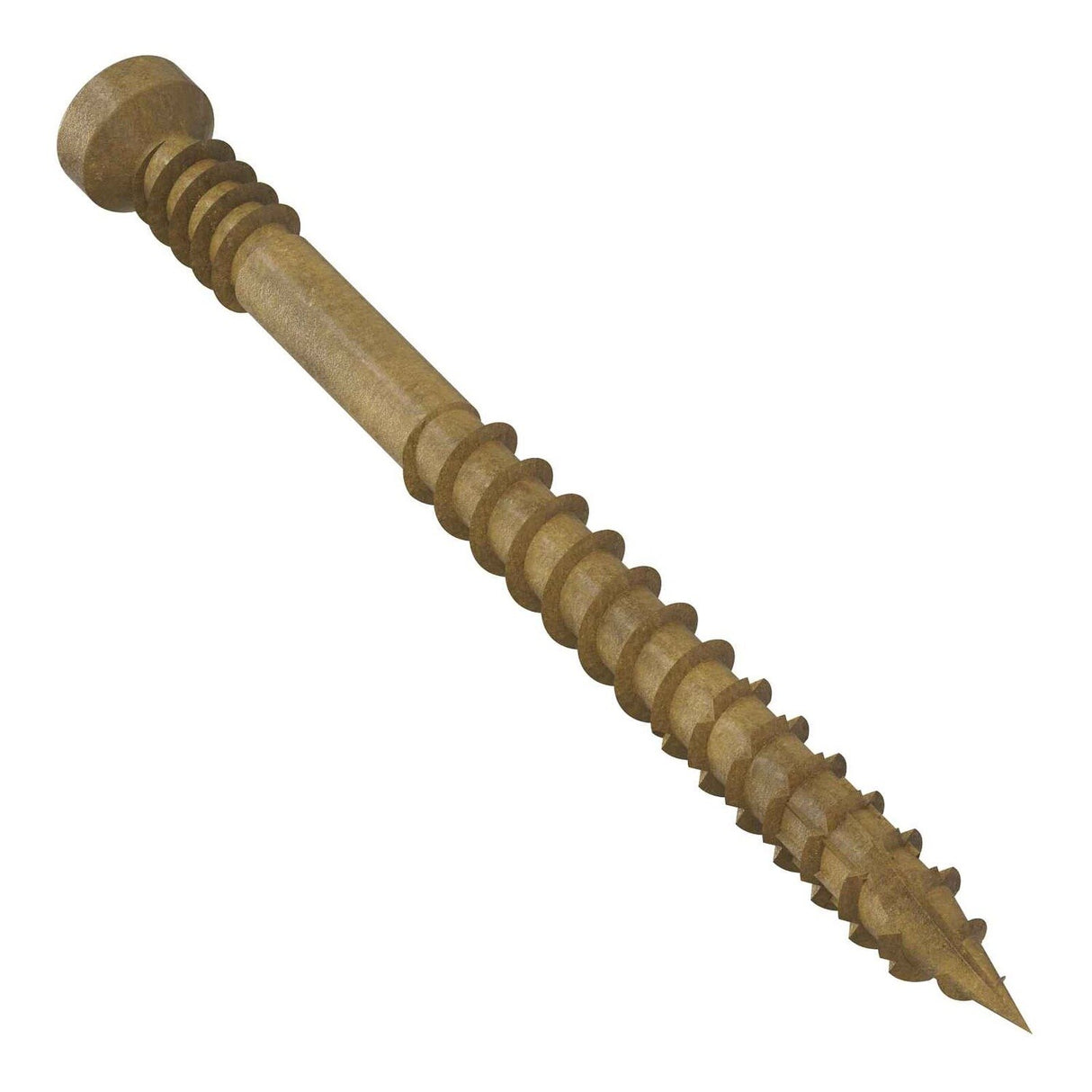 Simpson Strong-Tie FT07200R100 (#7 x 2") Finish Trim Screw T10, Trim-Head, Tan Quik Guard Coating (100 Pack) - 2