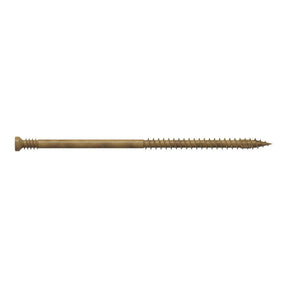 Simpson Strong-Tie FT09400MB (#9 x 4") Finish Trim Screw, T15. Trim-Head, Tan, Quik Guard Coating (1000 Pack)