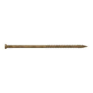 Simpson Strong-Tie FT09400MB (#9 x 4") Finish Trim Screw, T15. Trim-Head, Tan, Quik Guard Coating (1000 Pack)