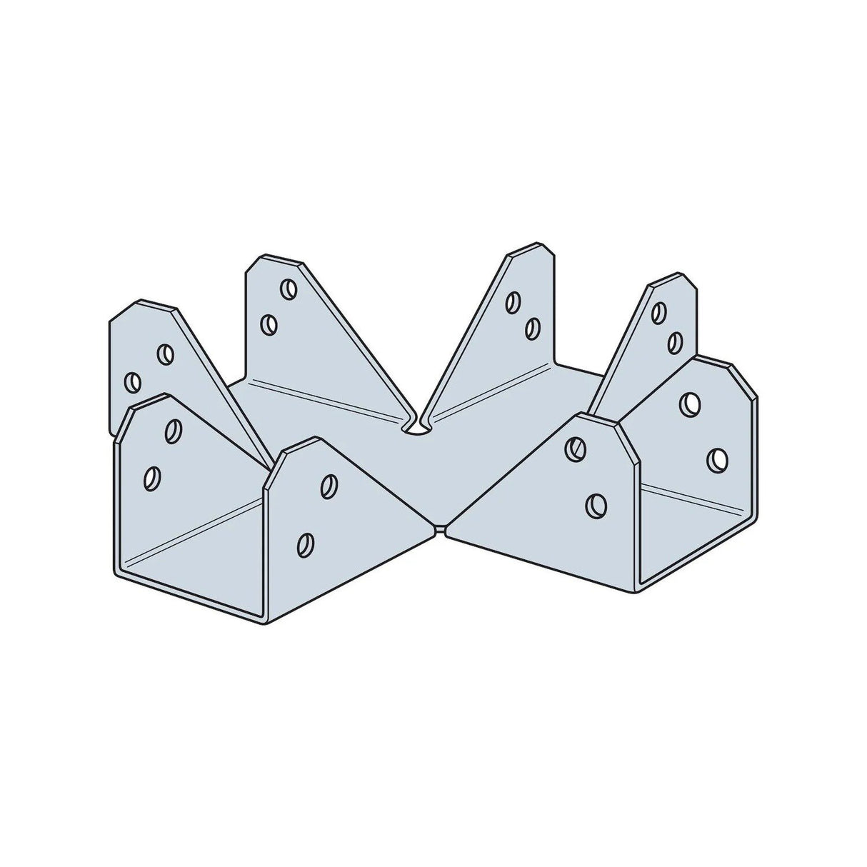 Simpson Strong-Tie FWH2 Four-Way Connector for 2x - Galvanized - 2
