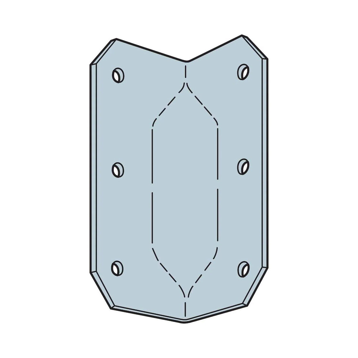 Simpson Strong-Tie GA2 (3-1/4") Gusset Angle for Reinforcing 90 Degree Connections - 2