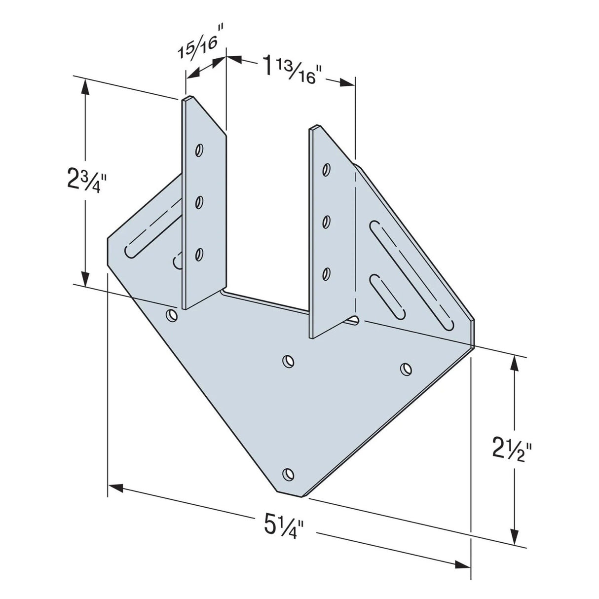 Simpson Strong-Tie H1.81Z Hurricane Tie ZMAX Finish for Engineered Lumber