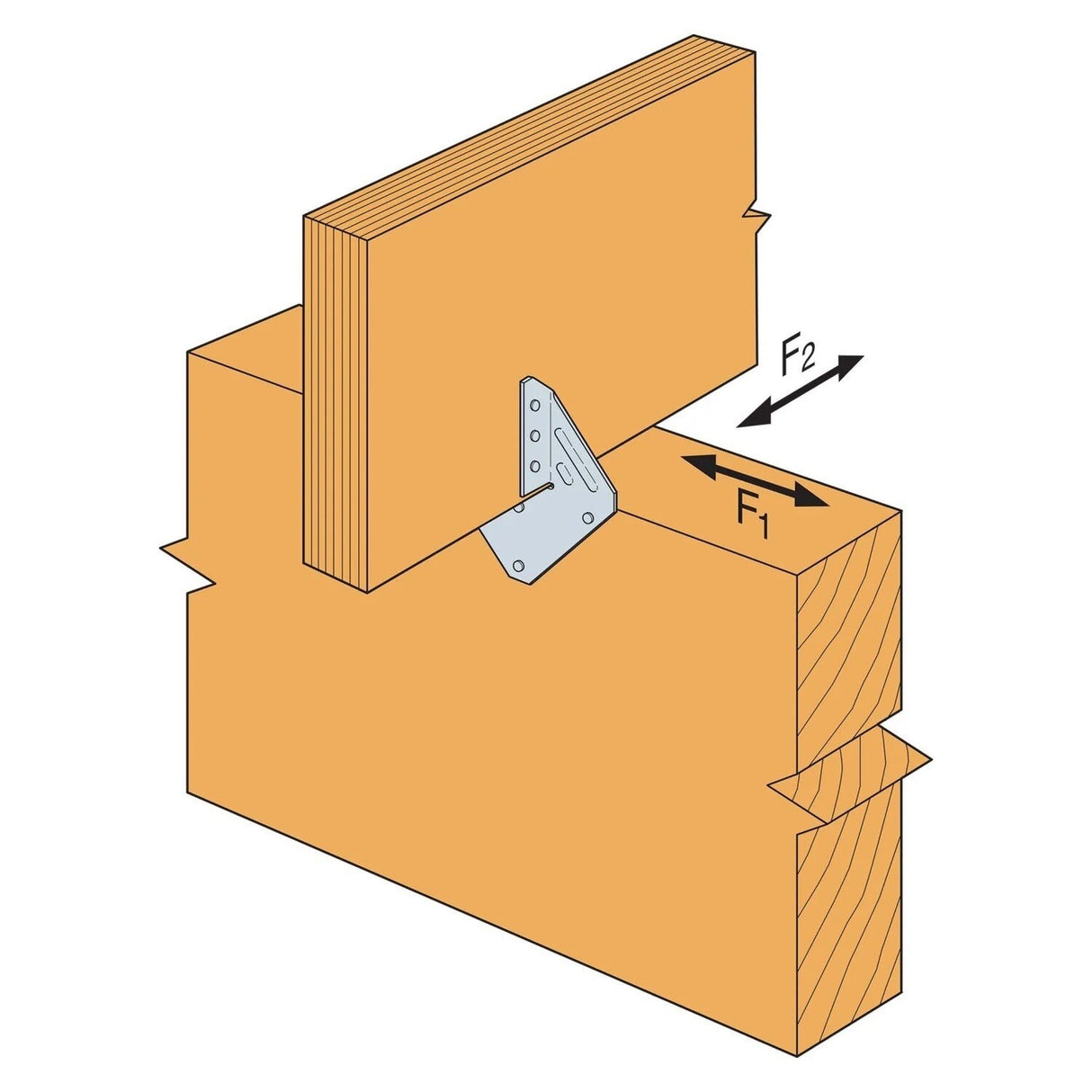 Simpson Strong-Tie H1.81Z Hurricane Tie ZMAX Finish for Engineered Lumber - 2