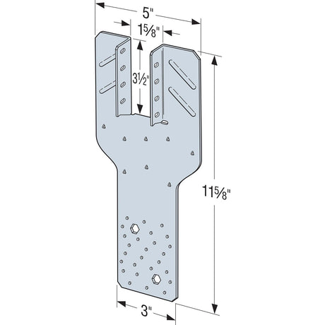 Simpson Strong-Tie H10S (11-5/8" 18-Gauge) Hurricane Tie - G90 Zinc Galvanized - 2
