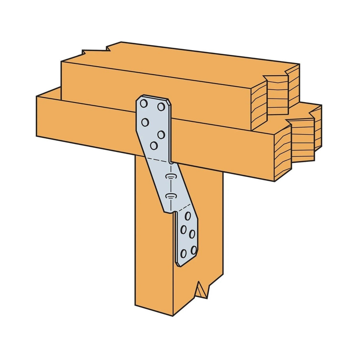 Simpson Strong-Tie H2.5A (1-3/8" x 6" 18-Gauge) Hurricane Tie - G90 Galvanized - 7