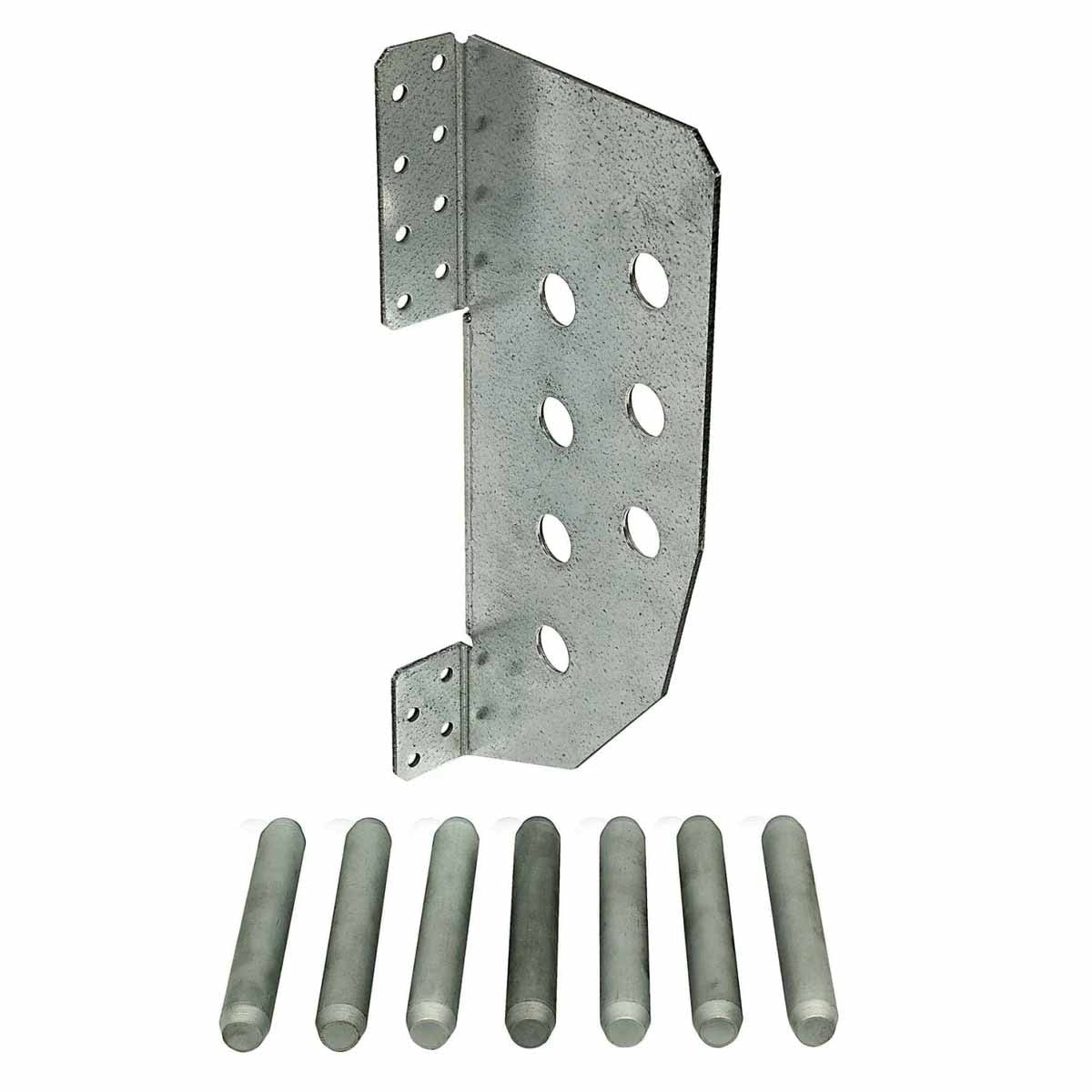 Simpson Strong-Tie HCJTZ Heavy-Duty Concealed Joist Tie with Pins for Glulam Beams - 2
