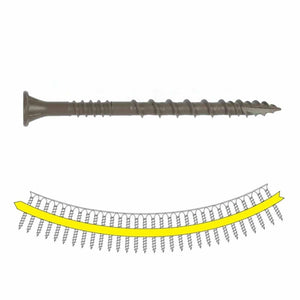 Simpson Strong-Tie HCKDSVT212S Deck-Drive (#10 x 2-1/2") T25 DSV Wood Collated Screw, Tan (500 Pack)