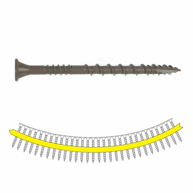 Simpson Strong-Tie HCKDSVT212S Deck-Drive (#10 x 2-1/2") T25 DSV Wood Collated Screw, Tan (500 Pack)