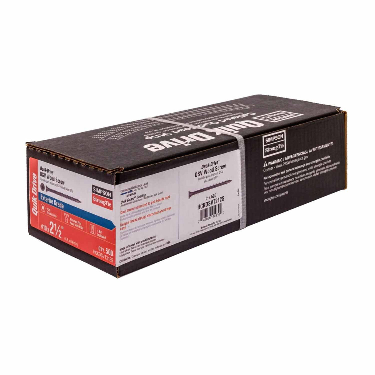 Simpson Strong-Tie HCKDSVT212S Deck-Drive (#10 x 2-1/2") T25 DSV Wood Collated Screw, Tan (500 Pack) - 2