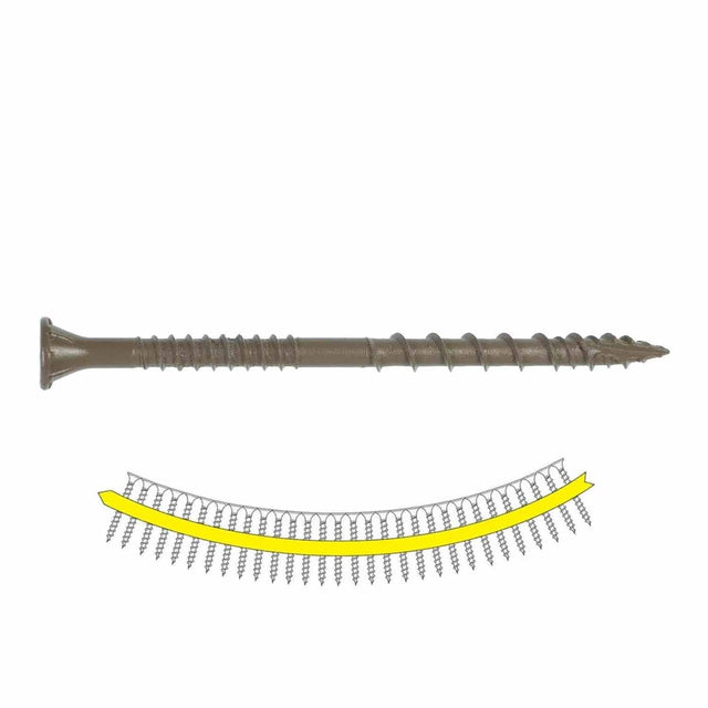 Simpson Strong-Tie HCKDSVT3S Deck-Drive (#10 x 3") T25 DSV Wood Collated Screw, Tan (500 Pack)