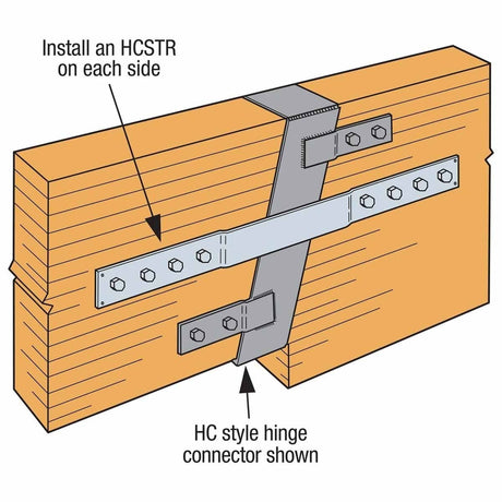 Simpson Strong-Tie HCSTR3 Simpson Hinge Connector Strap 7 Gauge Galvanized for Engineered Wood Applications - 3