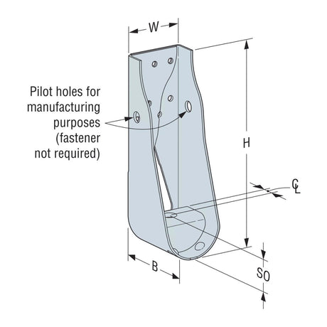 Simpson Strong-Tie HDUE3 (8-11/16") Predeflected Holdown - G90 Galvanized - 2