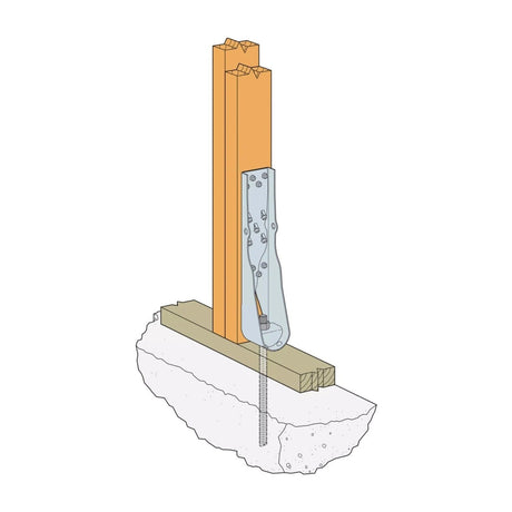 Simpson Strong-Tie HDUE7-SDS3HDG (14-11/16") 14Ga Predeflected Holdown with SDS Screws - Hot Dip Galvanized - 5