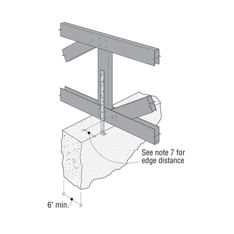 Simpson Strong-Tie HETA20 (16") Embedded Truss Anchor for Concrete and Masonry Walls - 5