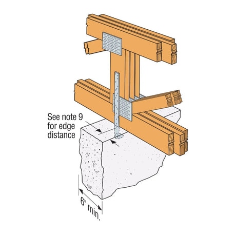 Simpson Strong-Tie HETA20 (16") Embedded Truss Anchor for Concrete and Masonry Walls - 7