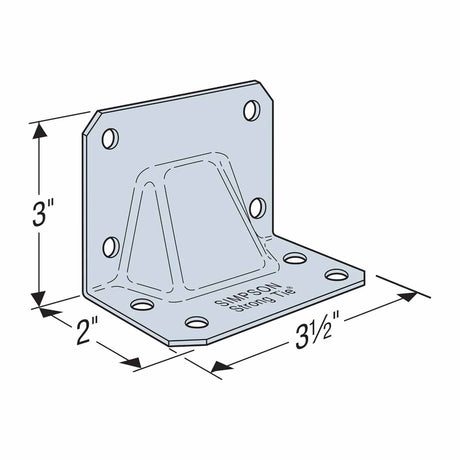 Simpson Strong-Tie HGA10KT (10") Galvanized Hurricane Gusset Angle with SDS Screws (10 Pack) - 2