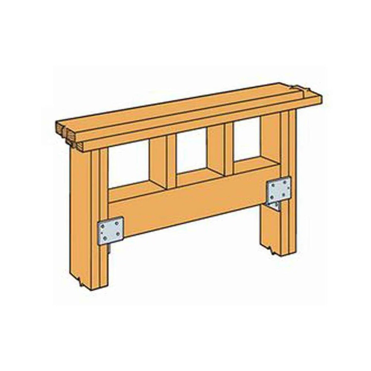 Simpson Strong-Tie HH6 High-Strength Galvanized Header Hanger for 6x Nominal Lumber - 4