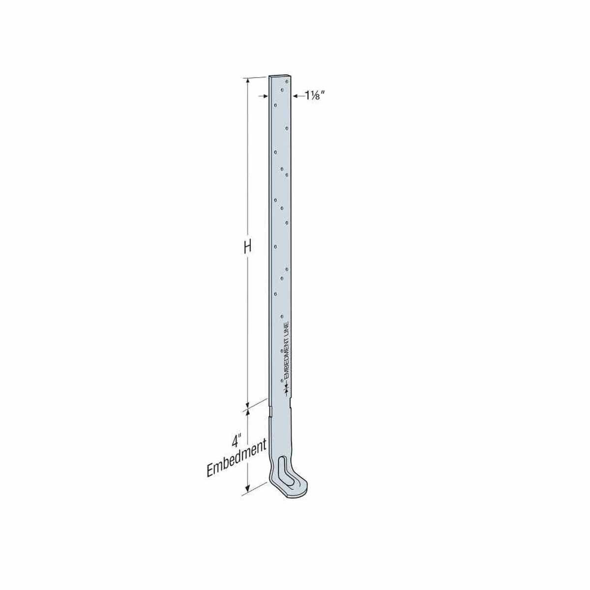 Simpson Strong-Tie HHETA40 (36") 12 Gauge Heavy-Duty Galvanized Embedded Truss Anchor