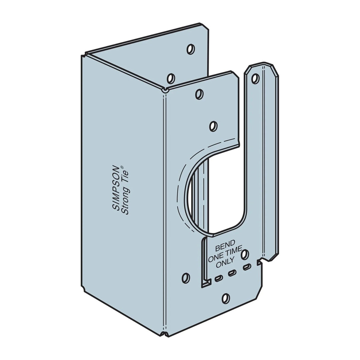 Simpson Strong-Tie HSS2-2-SDS3 (3") 16 Gauge Galvanized Heavy Stud Shoe for Double 2x Studs with SDS Screws - 3