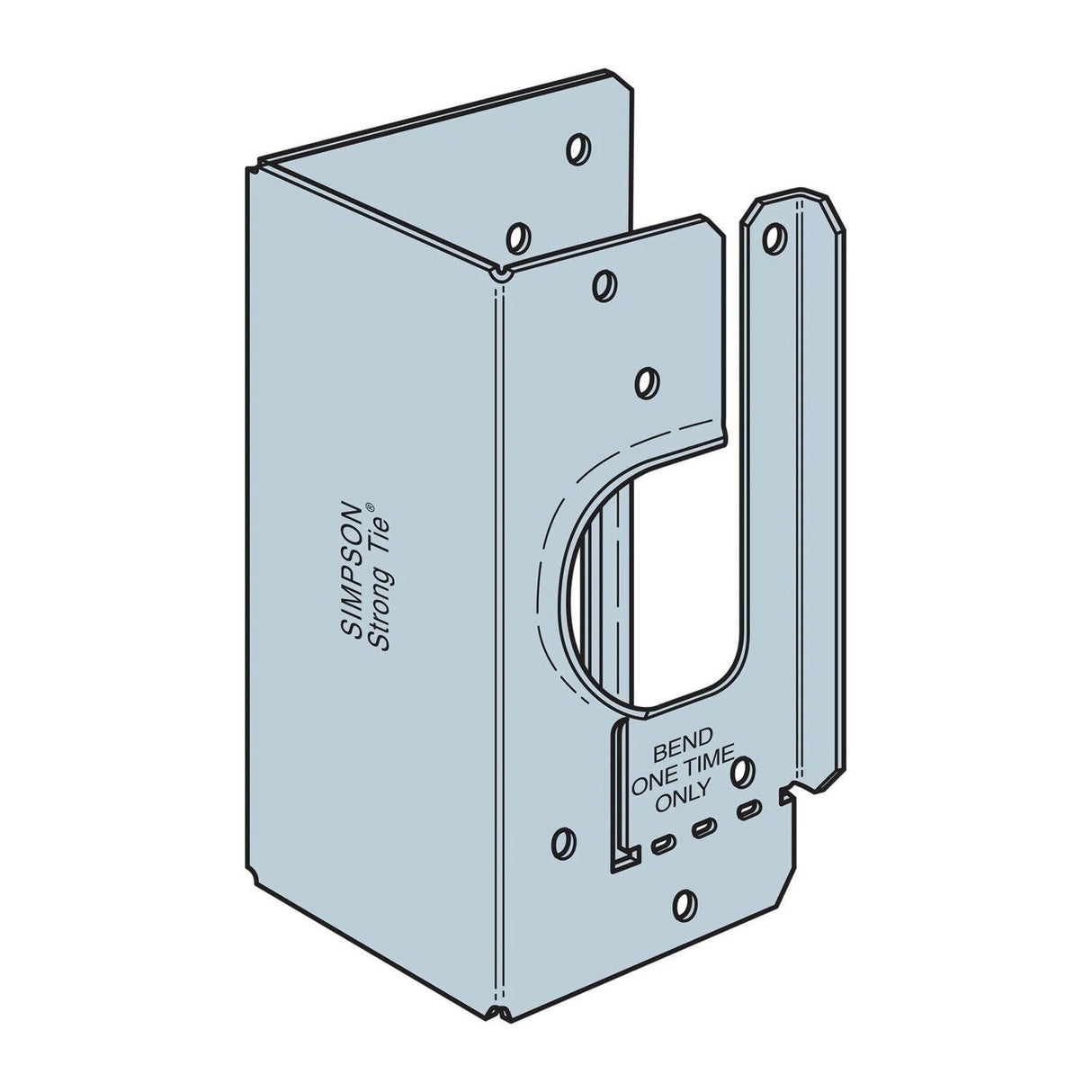 Simpson Strong-Tie HSS2-2-SDS3 (3") 16 Gauge Galvanized Heavy Stud Shoe for Double 2x Studs with SDS Screws - 3
