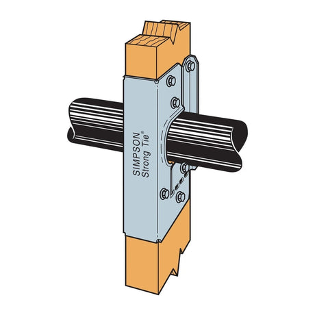 Simpson Strong-Tie HSS2-SDS1.5 (1-9/16") 16 Gauge Galvanized Heavy Stud Shoe for 2x Studs with SDS Screw - 5