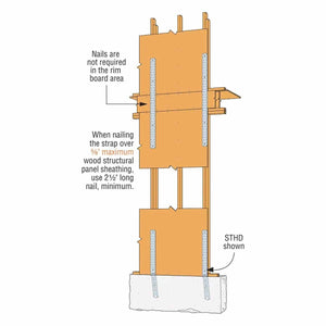 Simpson Strong-Tie HST3HDG (3" x 25-1/2") Heavy-Duty 3-Gauge Hot-Dip Galvanized Strap Tie - 4