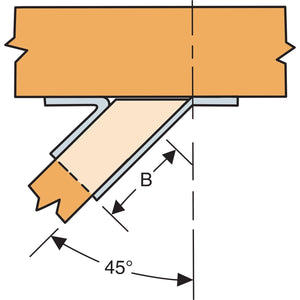 Simpson Strong-Tie HSUL46 (4" x 6") Galvanized Joist Hanger, Skewed Left - 4