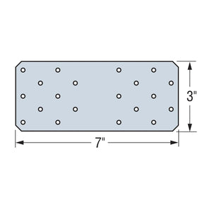 Simpson Strong-Tie HTP37Z (3 in. x 7 in.) Heavy Tie Plate - ZMAX Finish - 2