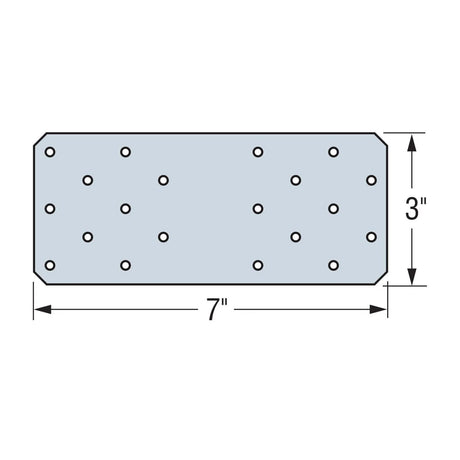 Simpson Strong-Tie HTP37Z (3 in. x 7 in.) Heavy Tie Plate - ZMAX Finish - 2