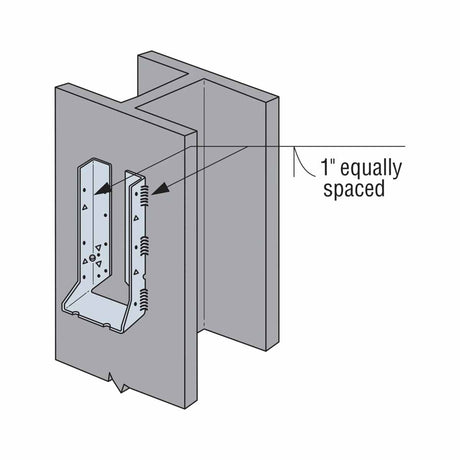 Simpson Strong-Tie HUC810 (8x10) 14Ga Heavy Galvanized Concealed-Flange Face-Mount Joist Hanger - 4
