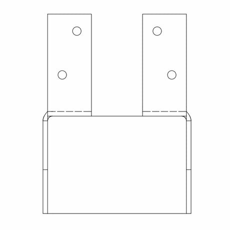 Simpson Strong-Tie HUI414TF Top-Flange I-Joist Hanger for 3-1/2" x 14" Joists, Heavy-Duty Galvanized Steel - 3