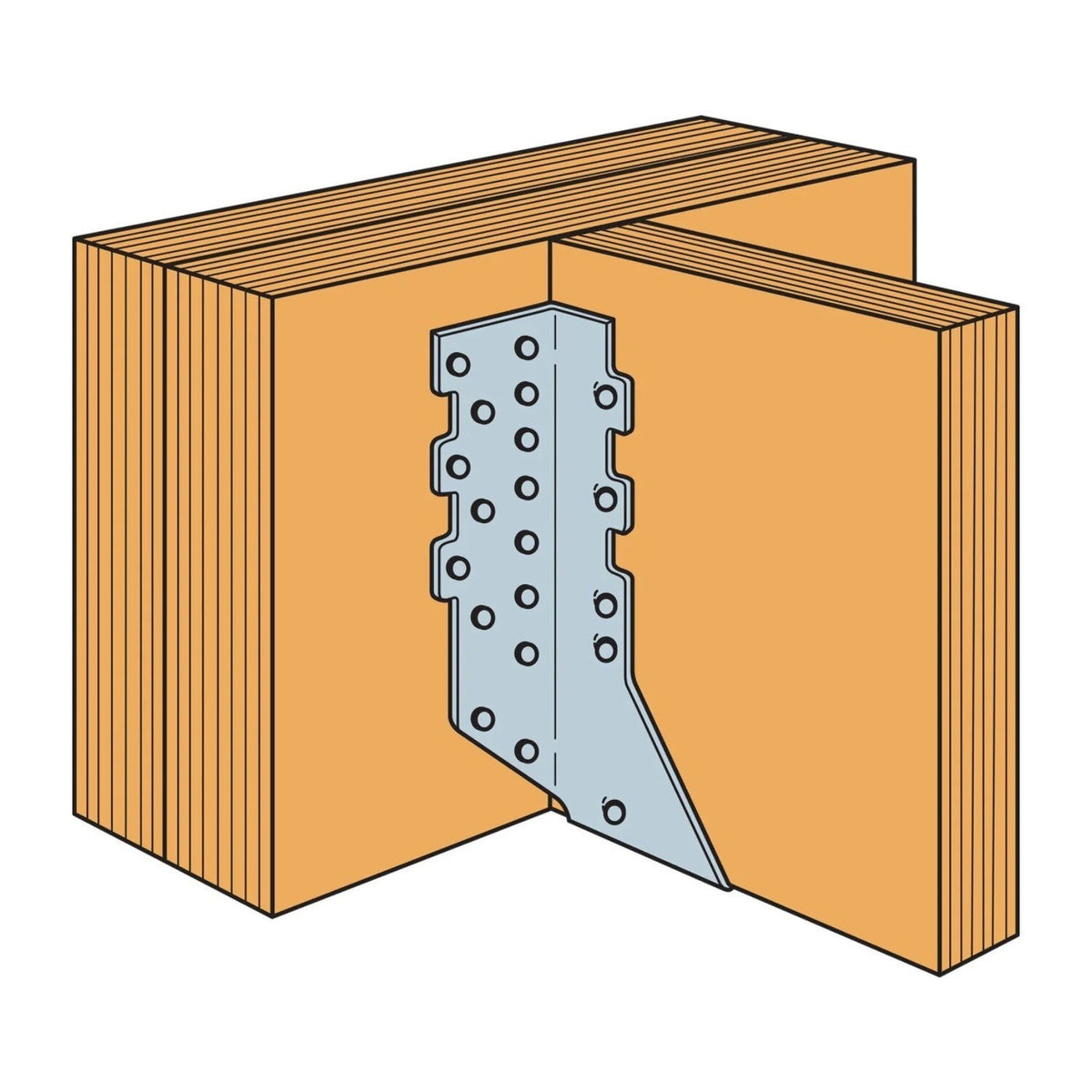 Simpson Strong-Tie HUS210-2 (Double 2" x 10") Galvanized Face-Mount Joist Hanger - 3