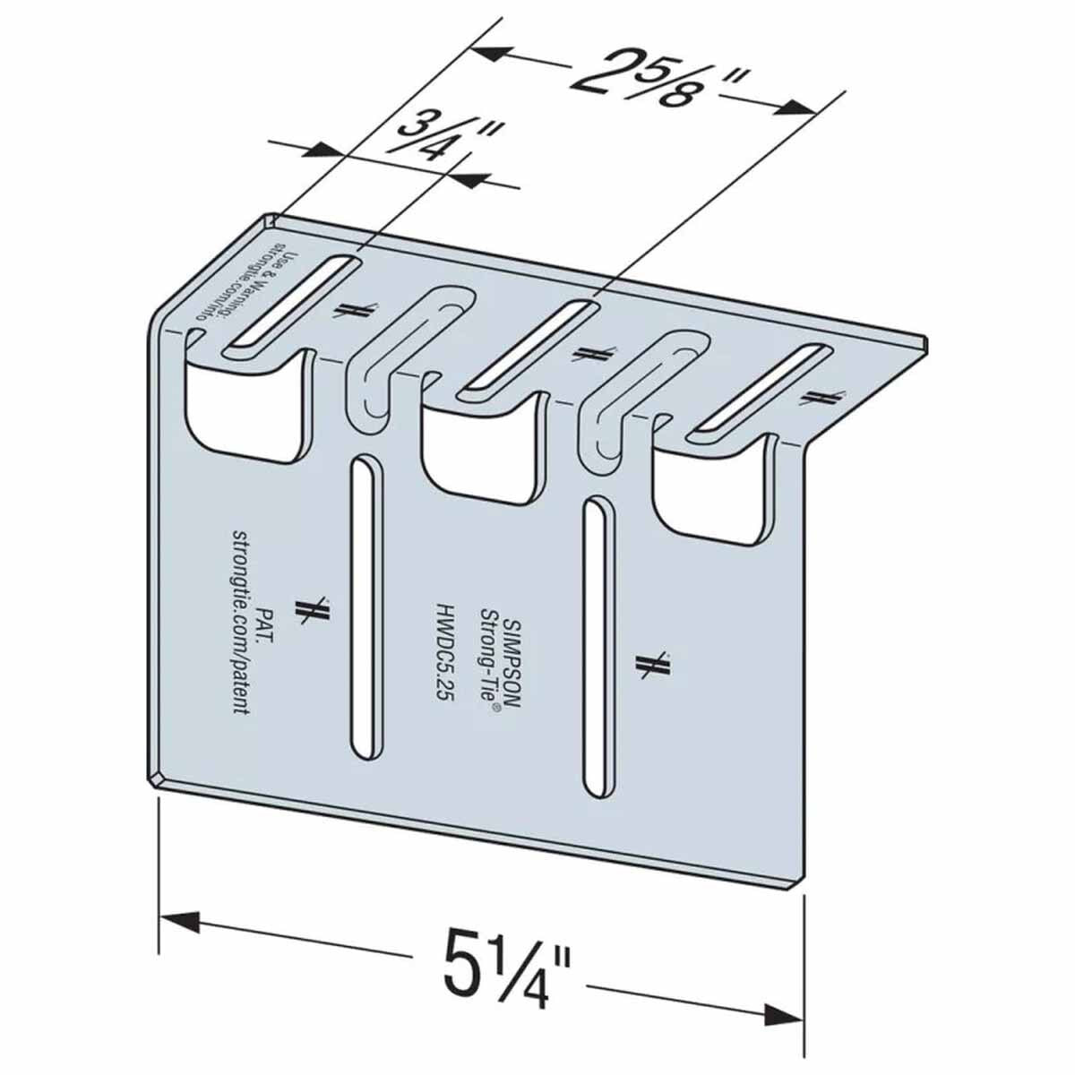 Simpson Strong-Tie HWDC5.25-KT25 (5-1/4") Head-of-Wall Drift-Clip Connector for Lateral and Vertical Deflection (25 Pack) - 2