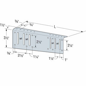 Simpson Strong-Tie HYS12/68-KT25 (12") 14-Gauge Bypass Hybrid Strut Kit with Screws - Versatile Steel Connector for Slide or Rigid Applications
