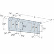Simpson Strong-Tie HYS12/68-KT25 (12") 14-Gauge Bypass Hybrid Strut Kit with Screws - Versatile Steel Connector for Slide or Rigid Applications