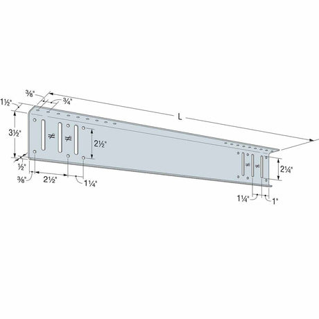 Simpson Strong-Tie HYS24/68-KT15 (24" 14-Gauge) Bypass Hybrid Strut Kit with Screws for Cold-Formed Steel Framing (15 Pack) - 2