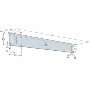Simpson Strong-Tie HYS30/97-KT10 (30") 12-Gauge Bypass Hybrid Strut Kit with Screws - Cold-Formed Steel Connector