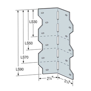 Simpson Strong-Tie LS90 (7-7/8") Adjustable L Angle, 18-Gauge Galvanized - 2